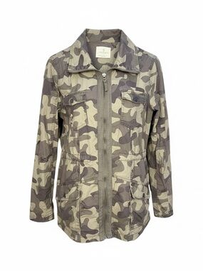 Jade & Ivory Women's Camouflage Utility Jacket - Olive Camo by Sanctuary